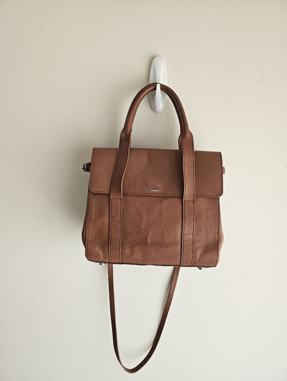 Shinola Small Day Satchel Brown Leather
